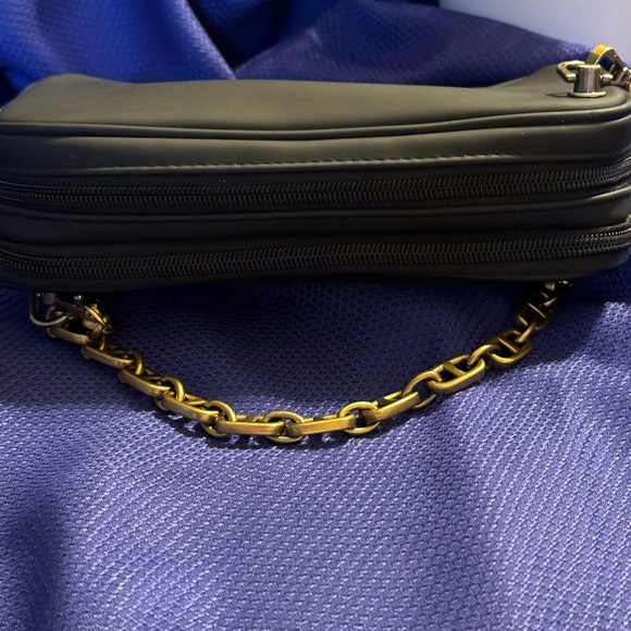Dior Black Repurposed Makeup Bag With Gold CD Initials. - Picture 6 of 10